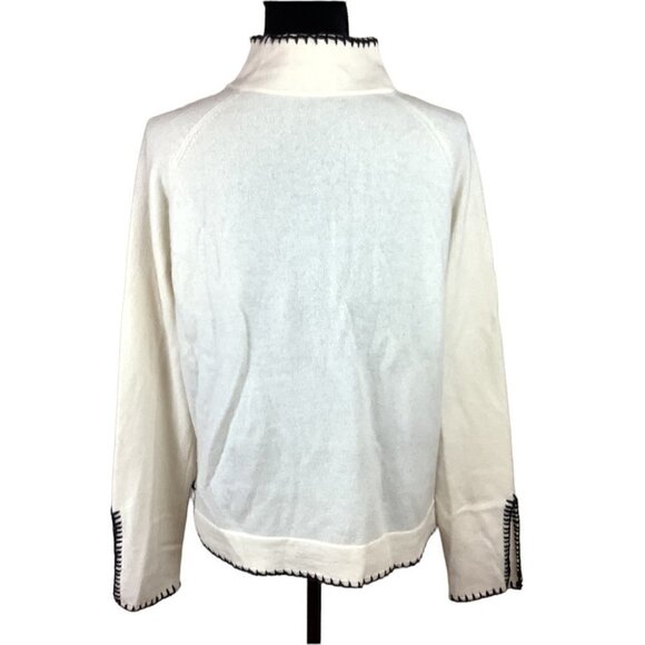 CASHMERE NEUTRAL CONTRAST STITCHING SWEATER from ONLY MINE - Picture 3 of 5